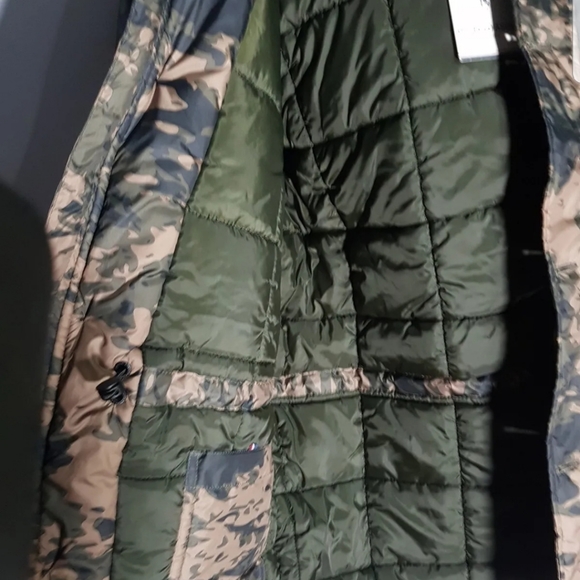 U.S. POLO ASSN | Army Green Camouflage Zip-up & Buttoned Size Small Hooded Coat - Picture 5 of 16